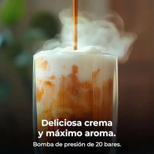 Cecotec ▫️ Máquina de café semiautomática Power Espresso 20 Cream, 20 bar, aquecimento por Thermoblock, adequada para café moído, expresso, cappuccino e latte, ecrã tátil, reservatório de leite de 700 ml e de água de 1 L 6