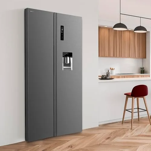 Cecotec ▫️ Frigorífico americano Bolero CoolMarket SBS 562 Dark D, com 559 litros de capacidade, 177 cm de altura e 90 cm de largura, Classe D, sistema Multi Air Flow, Total No Frost, motor Inverter Plus 3