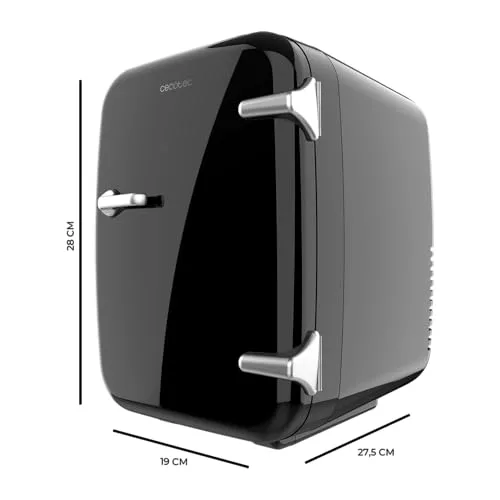 Cecotec ▫️ Mini-frigorífico Bolero MiniCooling 4L Habana Black, Funcionamento a 12 V-220 V, Compatível com automóveis e caravanas, Função de refrigeração e aquecimento, Intervalo de temperatura de 5 a 65 °C, Fácil de transportar 2