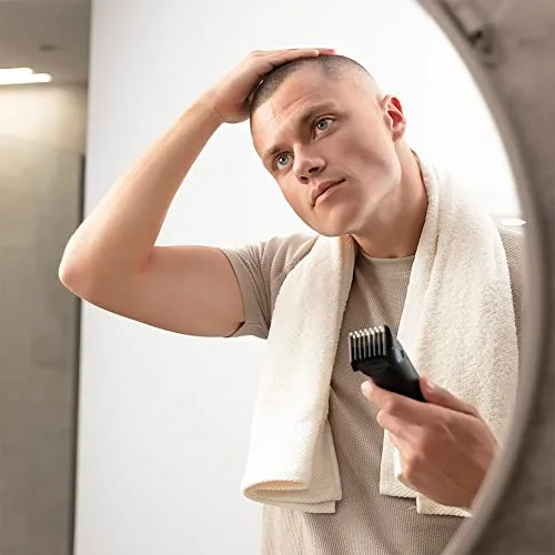 Cecotec ▫️ Cortador de cabelo Bamba PrecisionCare Wet&Dry. Bateria de lítio, autonomia de 120 minutos, lâminas de aço inoxidável com revestimento de titânio, IPX6, modo com fio, inclui 8 pentes 4