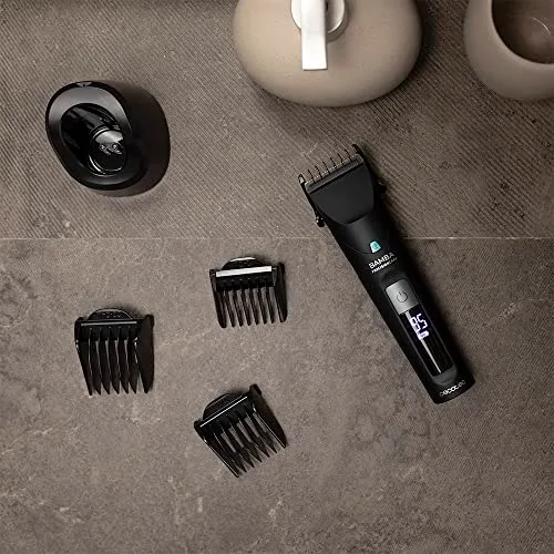 Cecotec ▫️ Cortador de cabelo Bamba PrecisionCare Wet&Dry. Bateria de lítio, autonomia de 120 minutos, lâminas de aço inoxidável com revestimento de titânio, IPX6, modo com fio, inclui 8 pentes 5