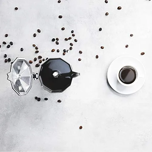 Cecotec ▫️ Cafeteira italiana Cumbia Mokclassic 600 Black, 300 ml, em alumínio, com capacidade para 6 chávenas de café, na cor preta, adequada para todo o tipo de cozinhas e fácil de limpar 3