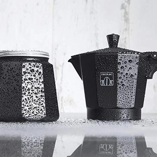 Cecotec ▫️ Cafeteira italiana Cumbia Mokclassic 600 Black, 300 ml, em alumínio, com capacidade para 6 chávenas de café, na cor preta, adequada para todo o tipo de cozinhas e fácil de limpar 4