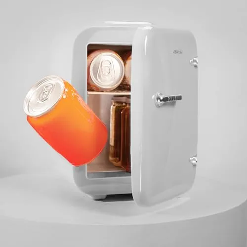 Cecotec ▫️ Mini-frigorífico Bolero MiniCooling 4L Habana White, Funcionamento a 12 V-220 V, Compatível com automóveis e caravanas, Função de refrigeração e aquecimento, Intervalo de temperatura 5-65 º, Fácil de transportar 3