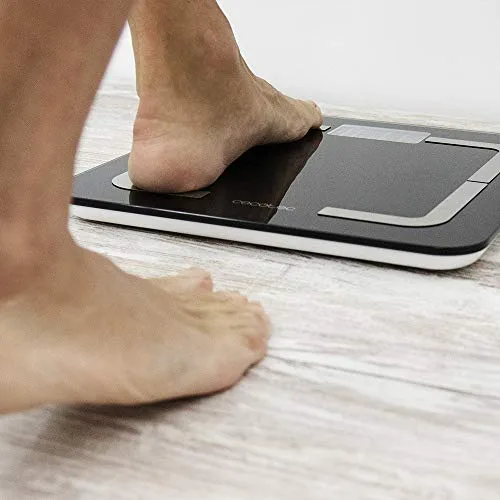 Cecotec ▫️ Balança digital de casa de banho com a aplicação Surface Precision Smart Healthy. Vidro temperado, Bluetooth, medição de bioimpedância com 10 parâmetros, ecrã LCD, peso máximo de 180 kg, 310 x 310 mm 6