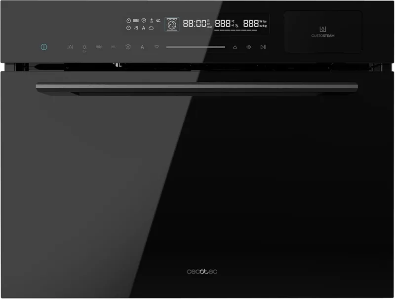 Cecotec ▫️ Forno Micro-ondas 60x45cm Bolero Hexa MWS704500 Vidro Preto. 3000W, 50L de capacidade, 20 funções com vapor total, modo Eco, descongelação, vapor EasyClean, temporizador eletrónico