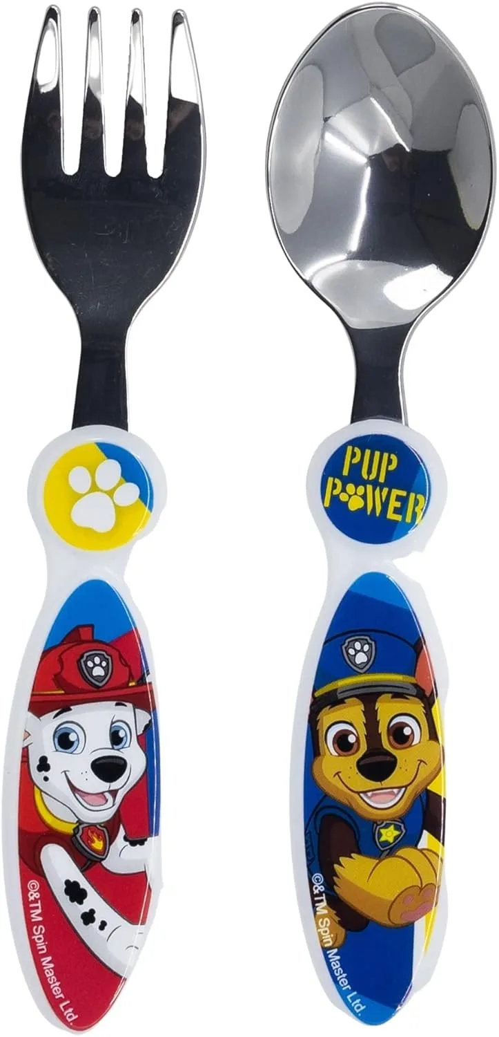 Stor ▫️ CONJUNTO DE 2 CONJUNTOS DE TALHERES METÁLICOS PAW PATROL PUP POWER