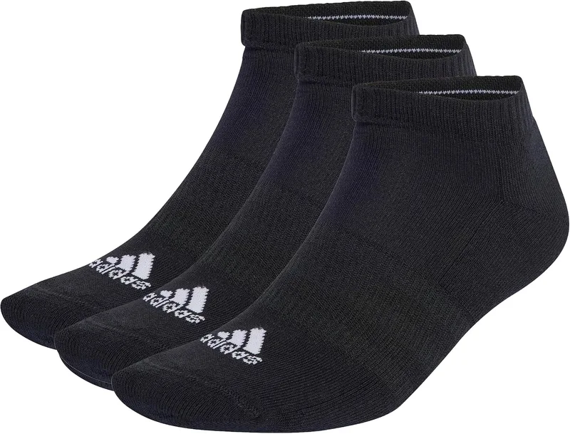 adidas ▫️ Meias Unissexo para Adulto, com Amortecimento e Corte Baixo, 3 Pares