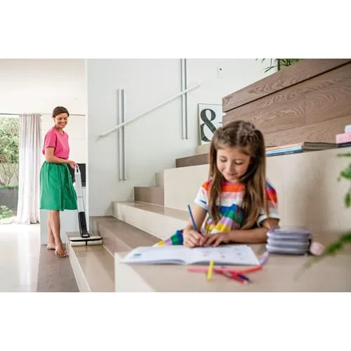 KÄRCHER ▫️ Esfregona elétrica FC 4-4 Battery Set sem fios com 2 rolos giratórios de microfibra, autonomia: aprox. 30 min, rendimento por carga da bateria: aprox. 90 m², bateria de substituição 7