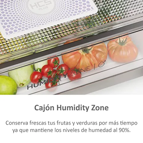 Haier ▫️ 2D Série 60 3 HDW3618DNPK - Frigorífico combinado, funções inteligentes, ligação Wi-Fi, motor inverter, gaveta «Humidity Zone», sistema «Total No Frost», compartimento para garrafas, largura de 60 cm, 341 L, iluminação LED, aço inoxidável 6