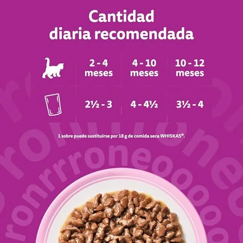 Whiskas ▫️ Duo Comida húmida em molho para gatos jovens - Mistura clássica - 13 x 4 saquinhos de 85 g 6