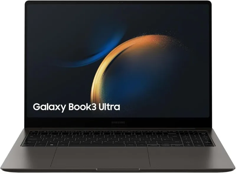 Samsung ▫️ Galaxy Book3 Ultra - Portátil de 16" com ecrã Dynamic AMOLED 2X (Intel Core i7 de 13.ª geração, 16 GB de RAM LPDDR5, SSD de 1 TB, NVIDIA RTX4050, Windows 11 Home) Grafite - Teclado QWERTY espanhol
