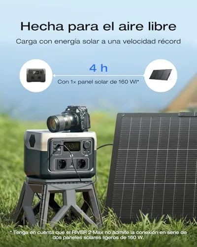 EF ECOFLOW ▫️ Estação de energia portátil ECOFLOW RIVER 2 MAX com painel solar de 160 W 2