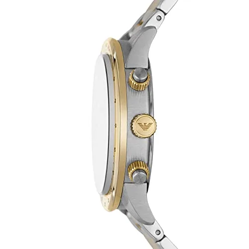 Emporio Armani ▫️ Relógio para homem, movimento cronógrafo com 3 submostradores e caixa de 43 mm com bracelete em aço, pele ou silicone 3