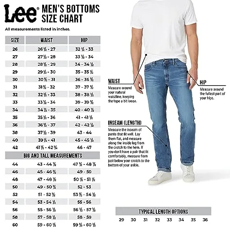 Lee ▫️ Calças de ganga masculinas com pernas direitas, estilo carpinteiro, tipo cargo 3