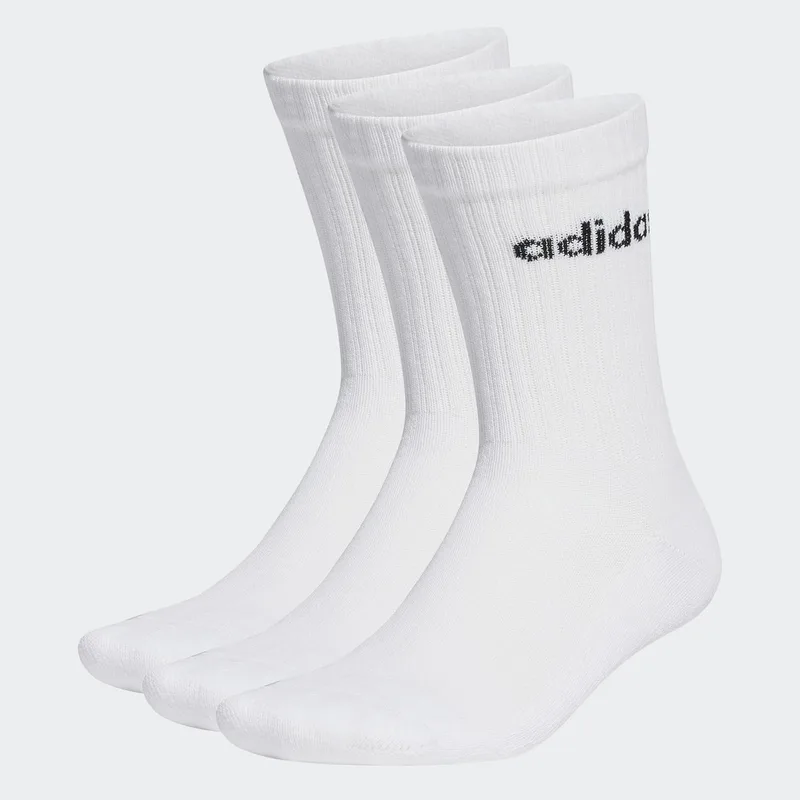 adidas ▫️ Meias clássicas unissexo Linear Cushioned