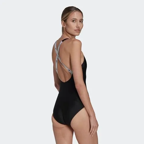 adidas ▫️ Fato de banho Tape para mulher, Preto/Branco, 38 6