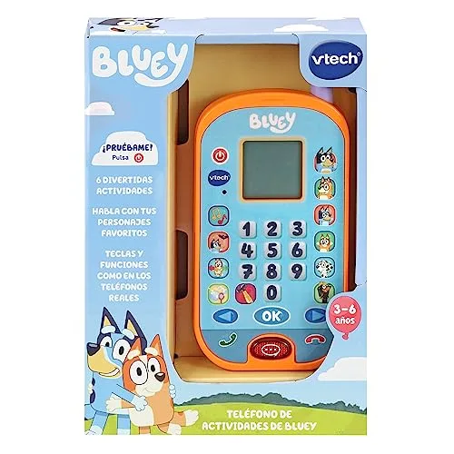 VTech ▫️ Telefone de Atividades do Bluey, Smartphone Educativo, Aprende números, cálculo, lógica e memorização, Brinquedo para crianças a partir dos 3 anos, Versão ESP (80-554622) 3