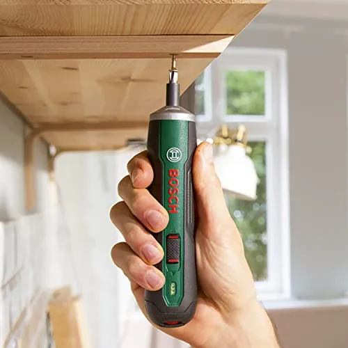 Bosch ▫️ Conjunto inicial de chave de fendas a bateria PushDrive (3,6 V; 1,5 Ah; 5,0 Nm; 10 brocas; com cabo de carregamento micro USB; em caixa de cartão) 2