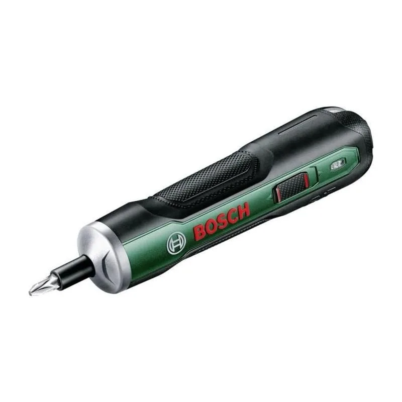 Bosch ▫️ Conjunto inicial de chave de fendas a bateria PushDrive (3,6 V; 1,5 Ah; 5,0 Nm; 10 brocas; com cabo de carregamento micro USB; em caixa de cartão) 4
