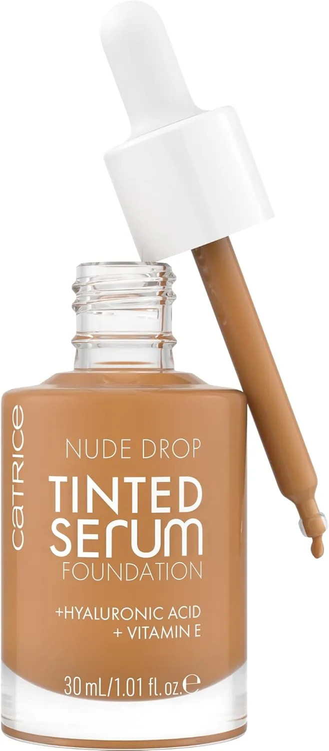 CATRICE ▫️ Cosmetics Nude Drop Tinted Serum Base, de longa duração, matificante, cuidado, natural, mate, 30 ml