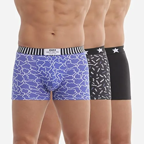 Dim ▫️ Conjunto de 3 boxers em algodão elástico «Vibes» para homem x3 2