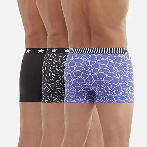 Dim ▫️ Conjunto de 3 boxers em algodão elástico «Vibes» para homem x3 3