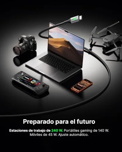 INIU ▫️ 240 W Cabo USB-C de carregamento rápido, [2 m + 2 m] Cabo USB-C para Tipo C com PD 3.0 3