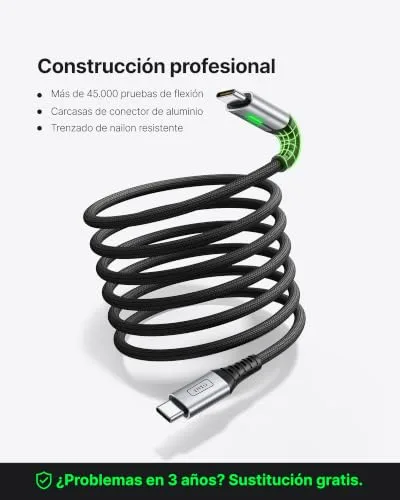 INIU ▫️ 240 W Cabo USB-C de carregamento rápido, [2 m + 2 m] Cabo USB-C para Tipo C com PD 3.0 4