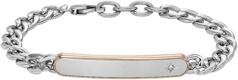 Fossil ▫️ Pulseira de aço inoxidável para homem