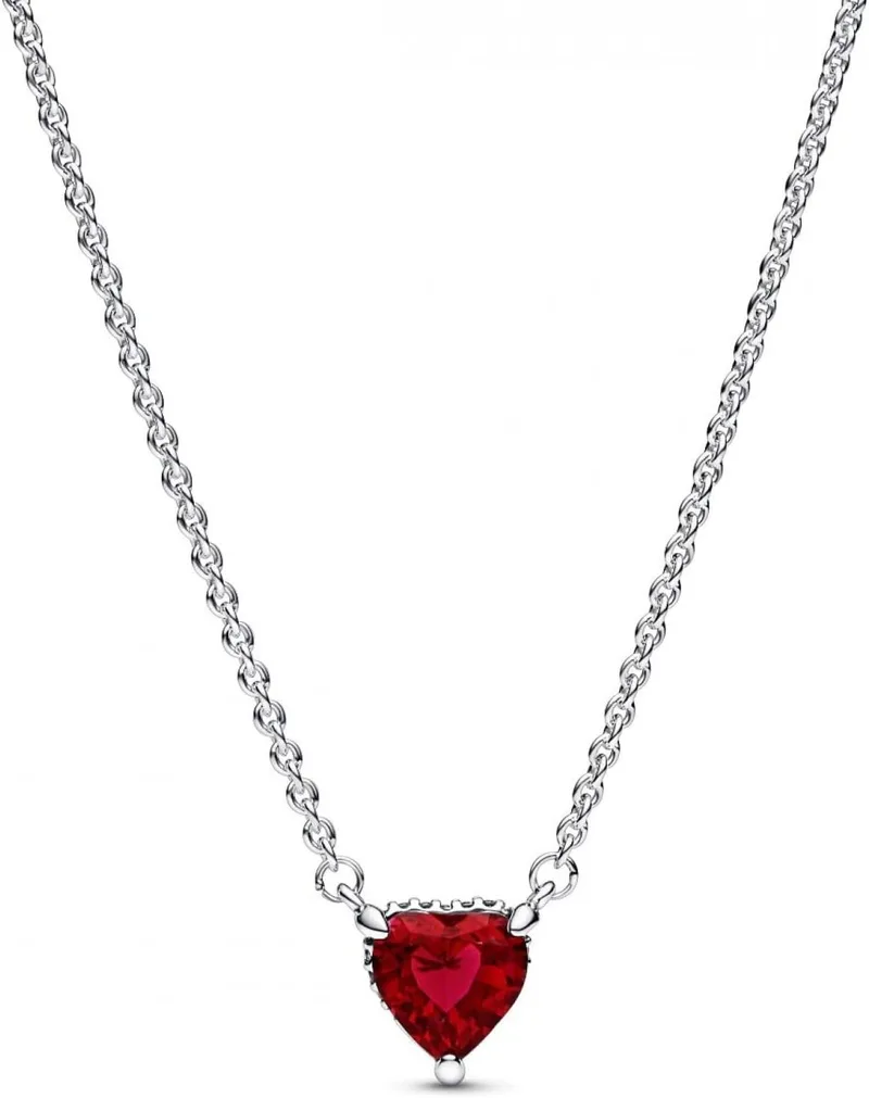 PANDORA ▫️ Timeless — Joalharia com um design em forma de coração cintilante, com cristais na cor vermelho cereja jubileu