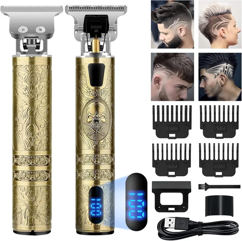 LOVPIS ▫️ Máquina de cortar cabelo, máquina de cortar cabelo profissional para homem, aparador elétrico, máquina de barbear eléctrica, máquina de barbear com ecrã LED, aparador de cabelo para barba sem fio USB de carregamento rápido, adequado para famílias/cabeleireiros