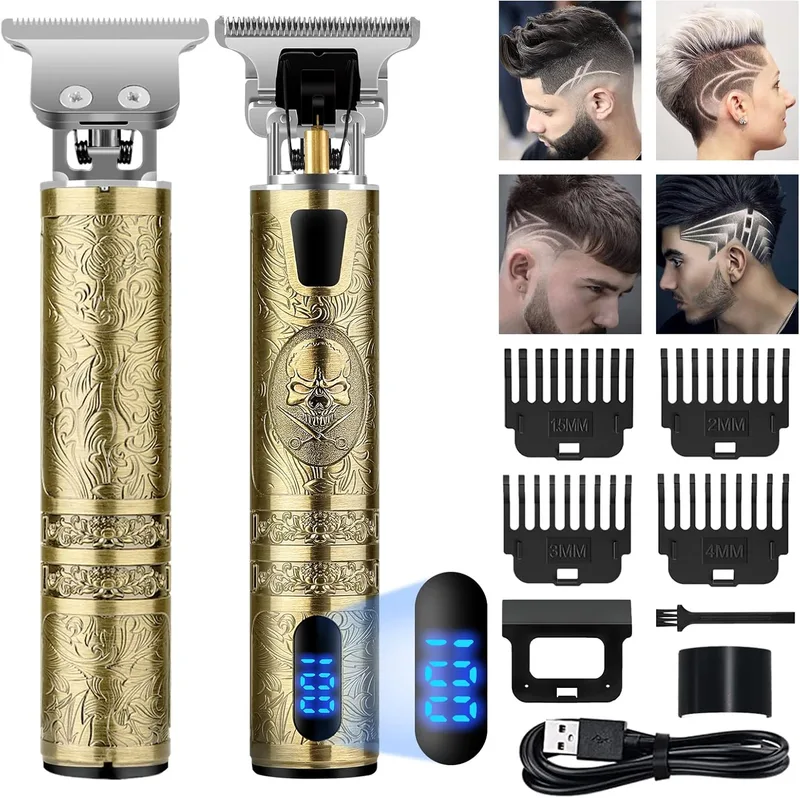 LOVPIS ▫️ Máquina de cortar cabelo, máquina de cortar cabelo profissional para homem, aparador elétrico, máquina de barbear eléctrica, máquina de barbear com ecrã LED, aparador de cabelo para barba sem fio USB de carregamento rápido, adequado para famílias/cabeleireiros