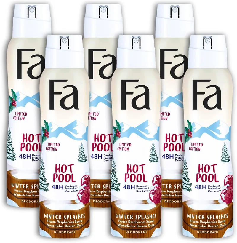 Fa ▫️ Desodorizante Hot Pool Desodorizante de Inverno Bagas no Nariz Inverno Splashes 6 x 150 ml