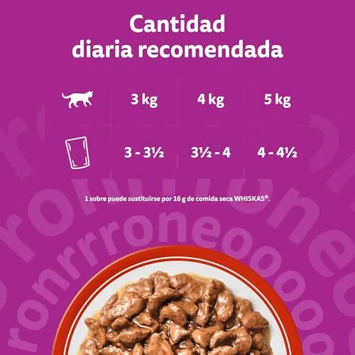 Whiskas ▫️ Duo Ração húmida em molho para gatos adultos - Mistura de receitas clássicas - 4 x 12 saquinhos de 85 g 6