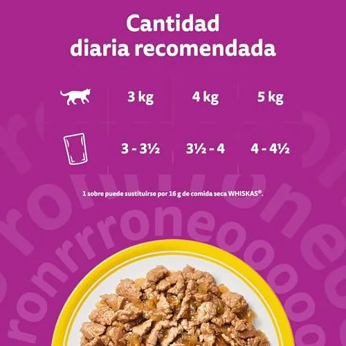 Whiskas ▫️ Comida Húmida para Gatos Adultos - Seleção de Aves em Gelatina (13 x 4 saquinhos de 85 g) 6