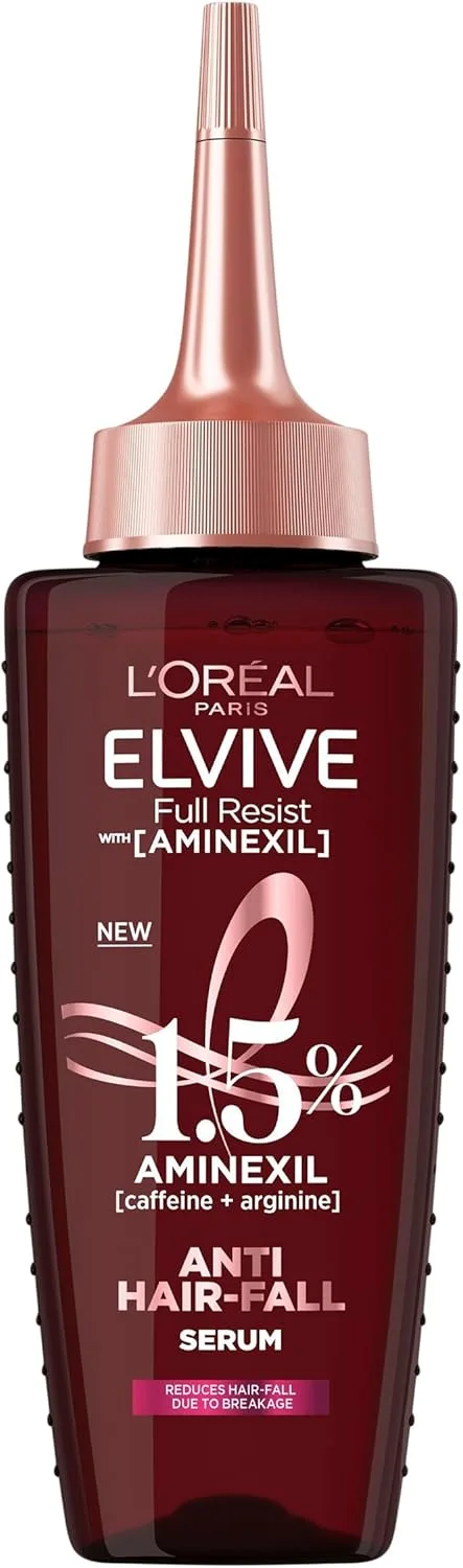 L'Oreal Paris ▫️ L'Oréal Paris Elvive Full Resist Sérum Anti-queda de Cabelo com 1,5% de Aminexil [Cafeína + Arginina] Reduz a queda de cabelo em 6 semanas : Amazon.com: Beleza