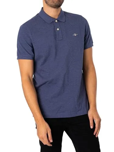 GANT ▫️ Polo de piqué para homem com emblema regular, Rich Navy 3