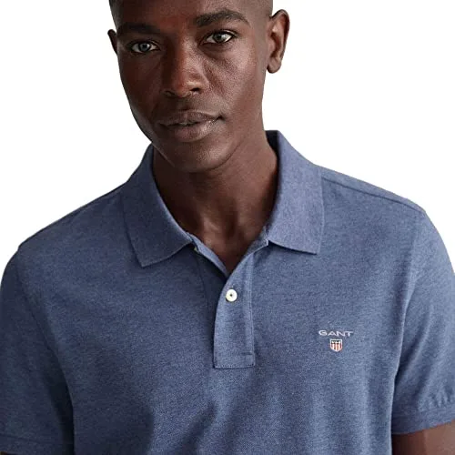 GANT ▫️ Polo de piqué para homem com emblema regular, Rich Navy 4