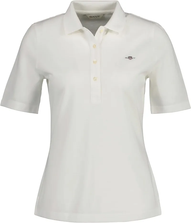 GANT ▫️ Slim Shield SS Pique Polo Camisa Polo para Mulher