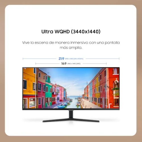 Samsung ▫️ Monitor ViewFinity S5 S50GC Ultra WQHD de 34" com 100 Hz e AMD Freesync 2