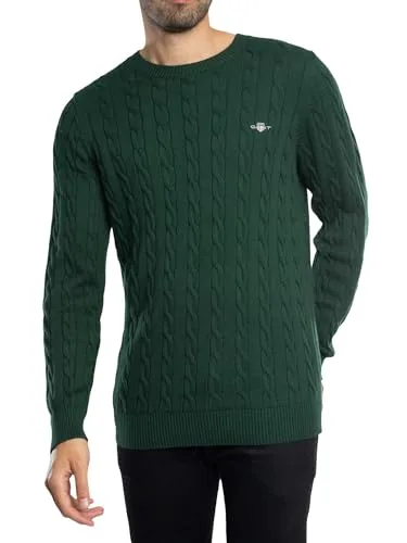 GANT ▫️ Cotton Cable Crew Sweater - Camisola para homem 2