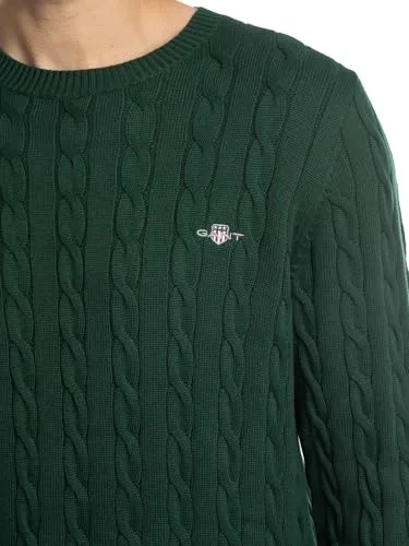 GANT ▫️ Cotton Cable Crew Sweater - Camisola para homem 4