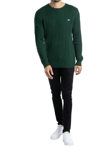 GANT ▫️ Cotton Cable Crew Sweater - Camisola para homem 5