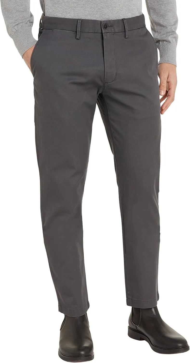 Tommy Hilfiger ▫️ Calças para homem Core Denton 1985 em algodão Pima estilo chino