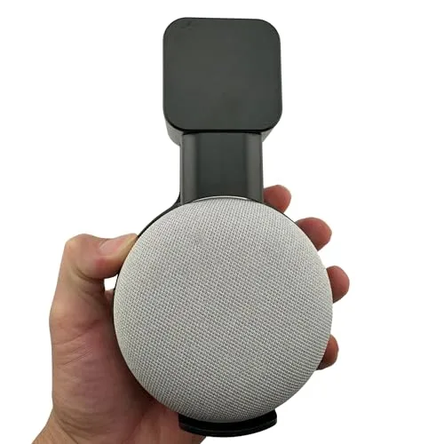 Sintron ▫️ 2X Suporte de parede para Dot 3, tomada inteligente para casa, suporte de montagem na parede para Dot 3.ª geração, suporte para altifalante, gestão integrada de cabos, compatível com Google Nest (preto) 3