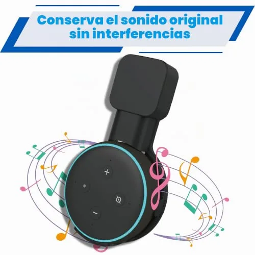 Sintron ▫️ 2X Suporte de parede para Dot 3, tomada inteligente para casa, suporte de montagem na parede para Dot 3.ª geração, suporte para altifalante, gestão integrada de cabos, compatível com Google Nest (preto) 7