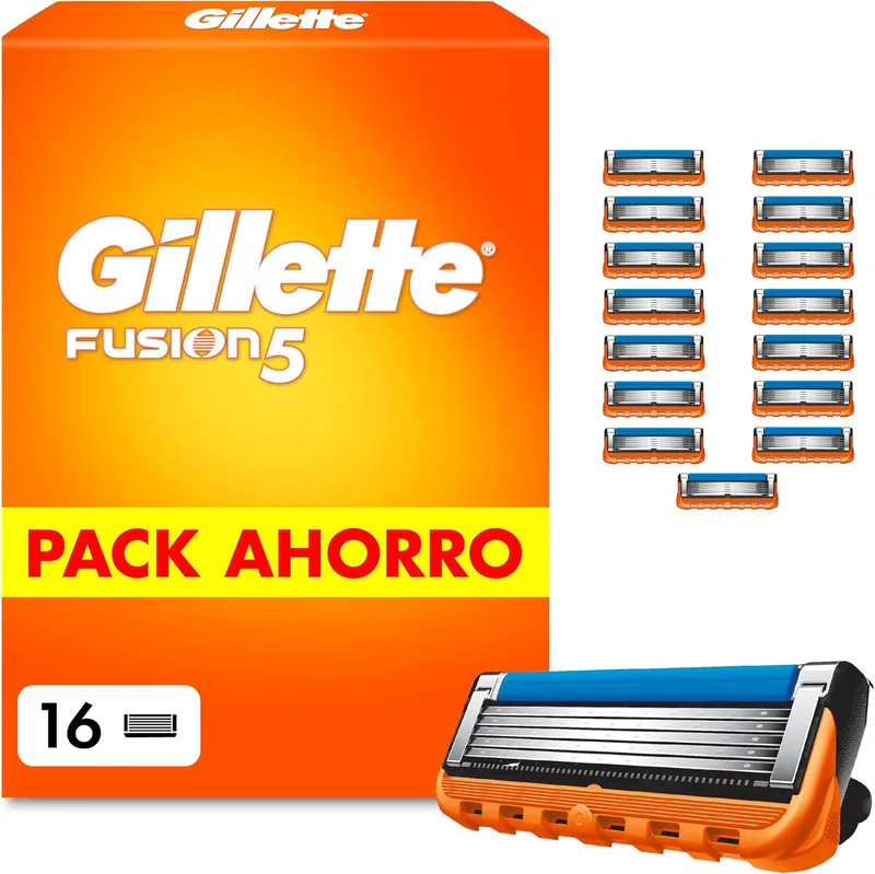 Gillette ▫️ Lâminas de barbear Fusion5 para homem, embalagem de 16