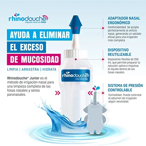 RHINODOUCHE ▫️ Junior – Lavagem nasal infantil | Pack Inicial Junior 250 ml + 26 saquetas 5