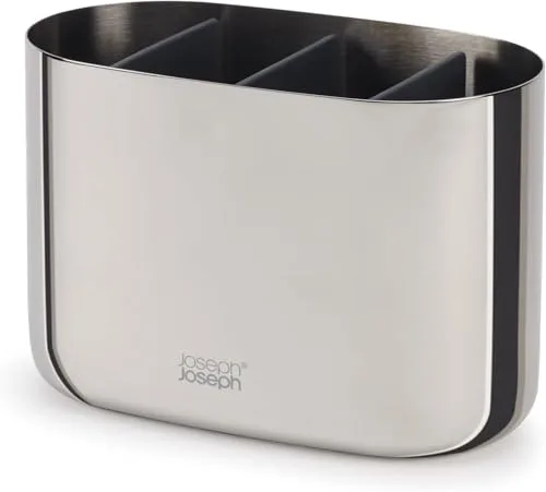 Joseph Joseph ▫️ EasyStore, Suporte elegante para escova e pasta de dentes, Organização na casa de banho, Grande, Aço inoxidável 2